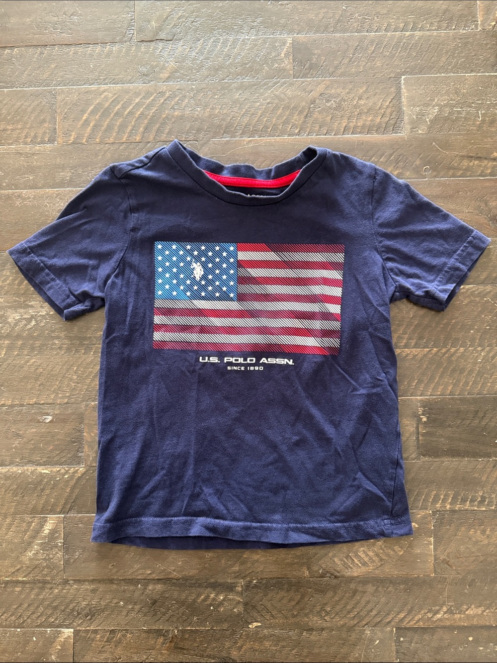 U.S. Polo Assn. Boys XS 4-5 American Flag Graphic Tee - [ML920]